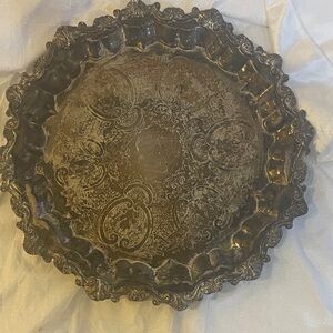 Elegant Silver Plated Serving Tray